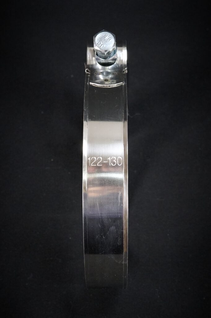 Хомут силовой из нержавеющей стали 122-130 мм
